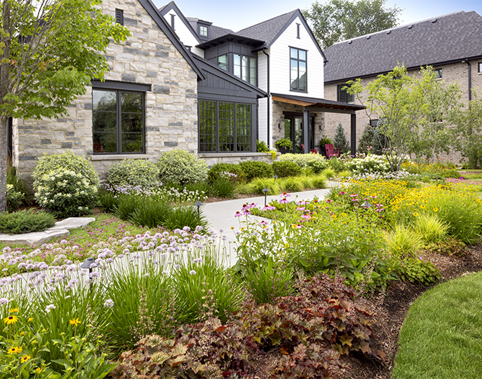 modern softscape curb appeal