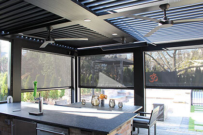 Pergola with fans