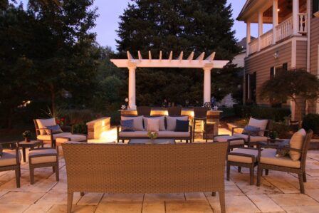 Seating and Pergola White