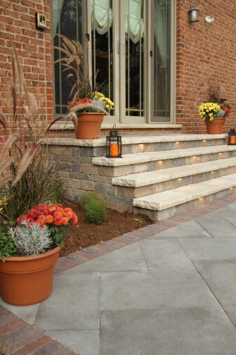 Stone Steps With Lighting