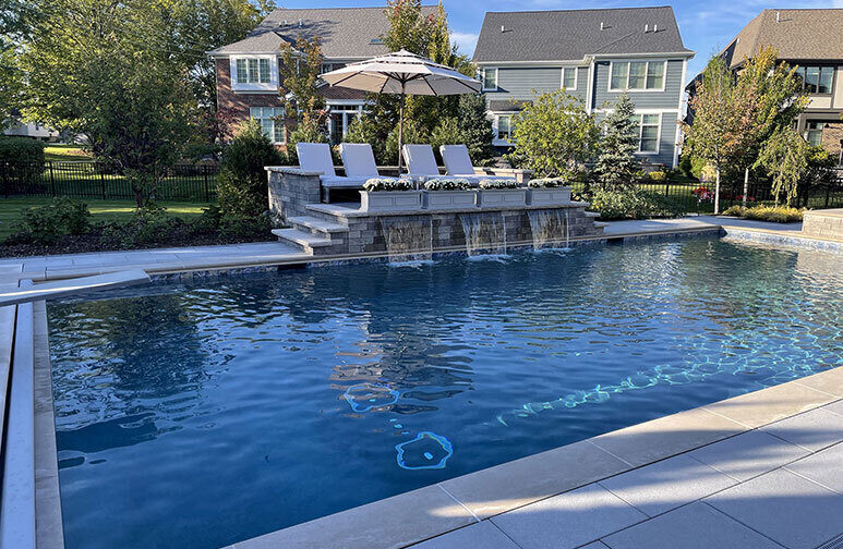 Backyard oasis pool