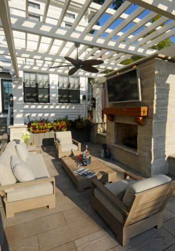 White Pergola Day Sun Lighting