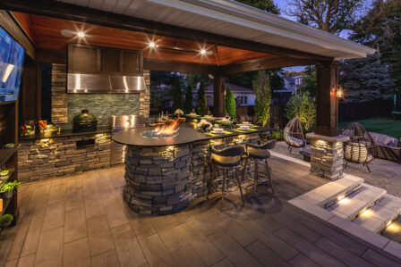 Lighting and Sound Outdoor kitchen