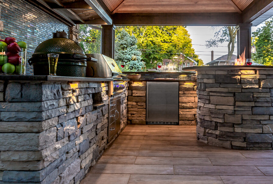 Lighiting and Sound Outdoor Kitchen