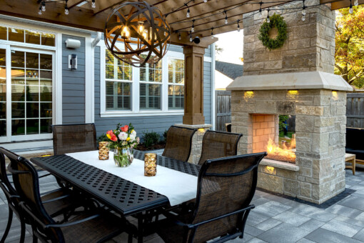 Outdoor Fireplace Seating 1