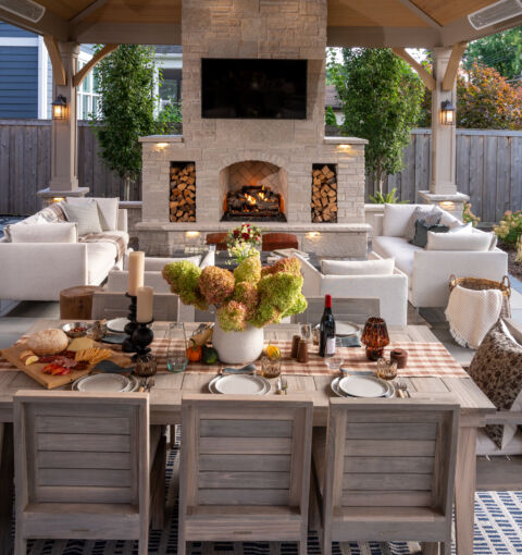 Backyard White Pergola