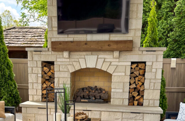 Natural Stone Fireplace