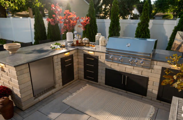Precast Pavers with granite countertop